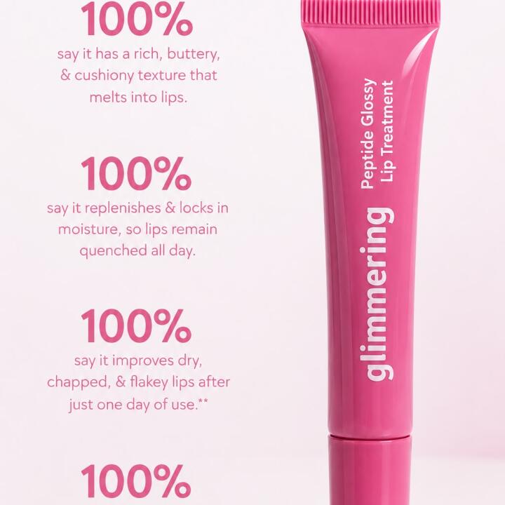 Peptide glossy lip treatment